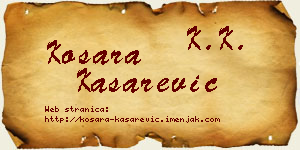 Kosara Kašarević vizit kartica